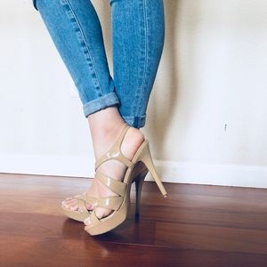 Jessica Simpson Patent Leather Nude Sandal